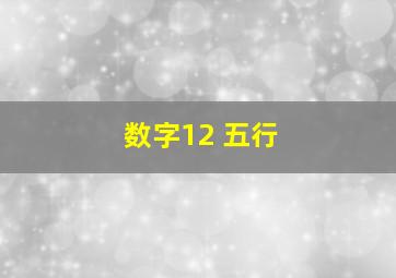 数字12 五行